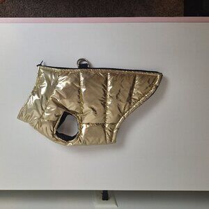 Gold Puffer Dog Vest